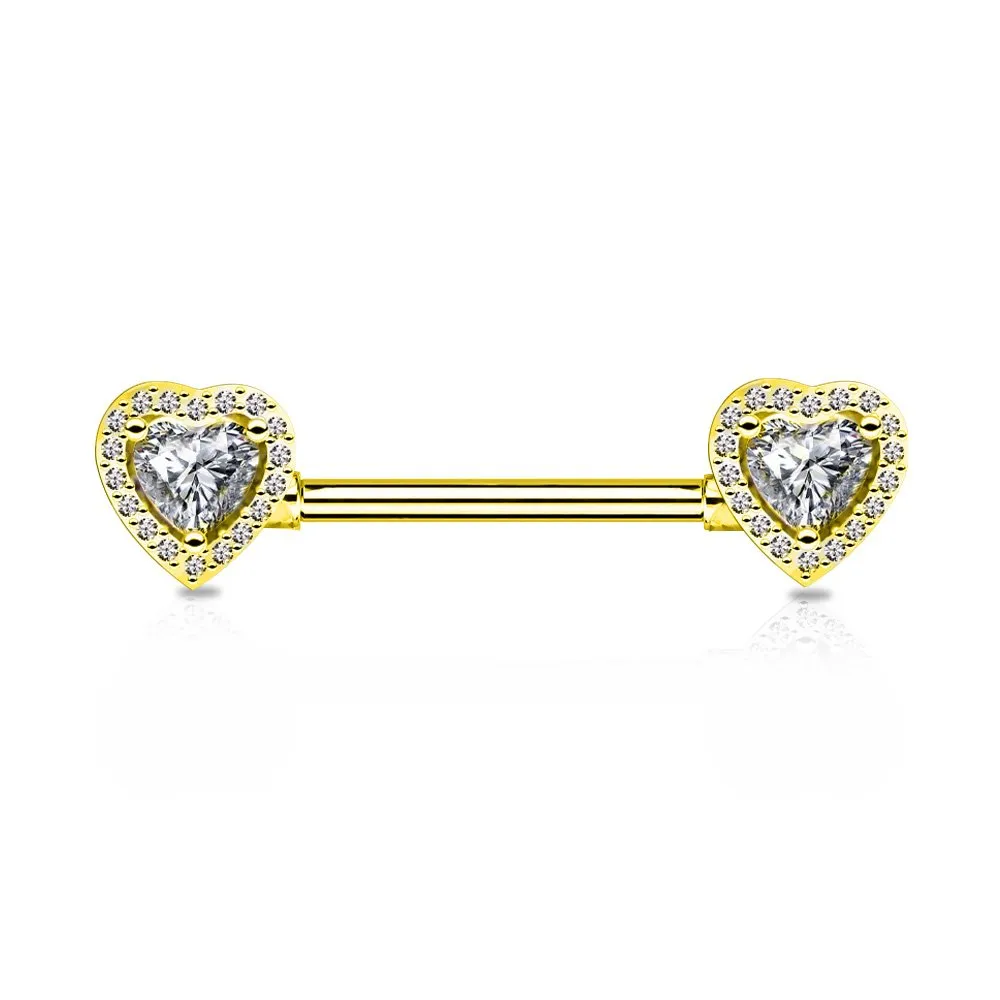 Piercing al Capezzolo a Cuore con Pietre
