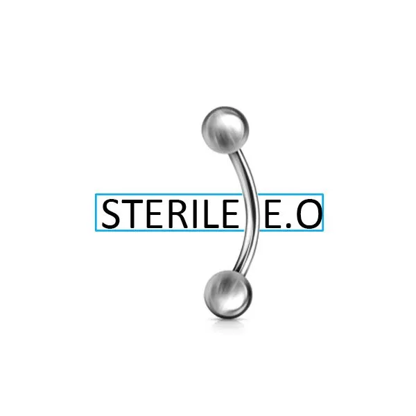 Piercing Banana Sterile in acciaio 316L MISURA 1.2 X 12 X 3 