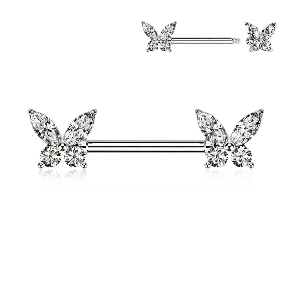 Piercing al capezzolo con Farfalla
