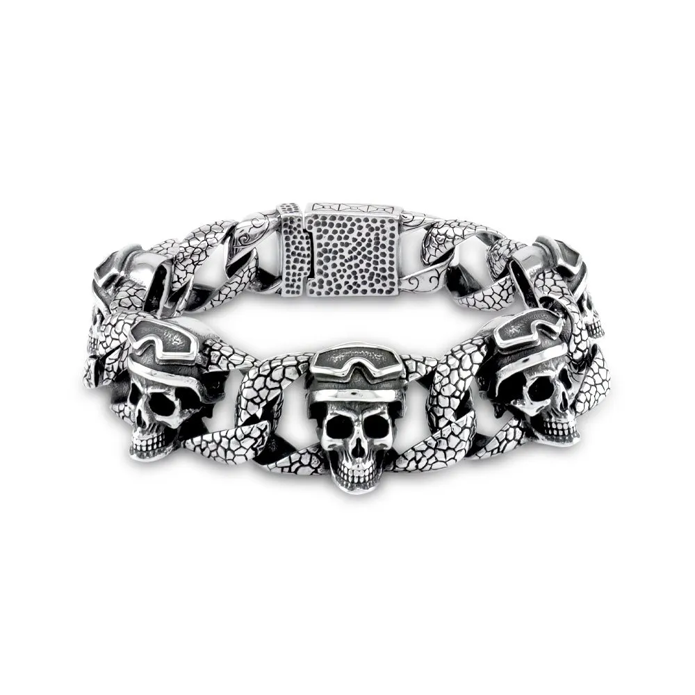 Bracciale con Teschio in acciaio 316L