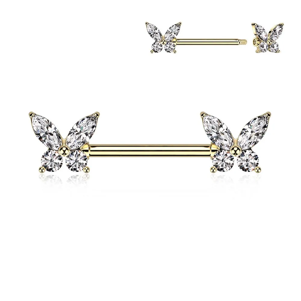 Piercing al capezzolo con Farfalla