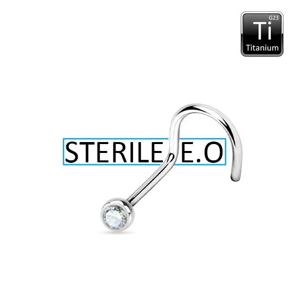 Piercing Naso in Titanio con brillantino sterile
