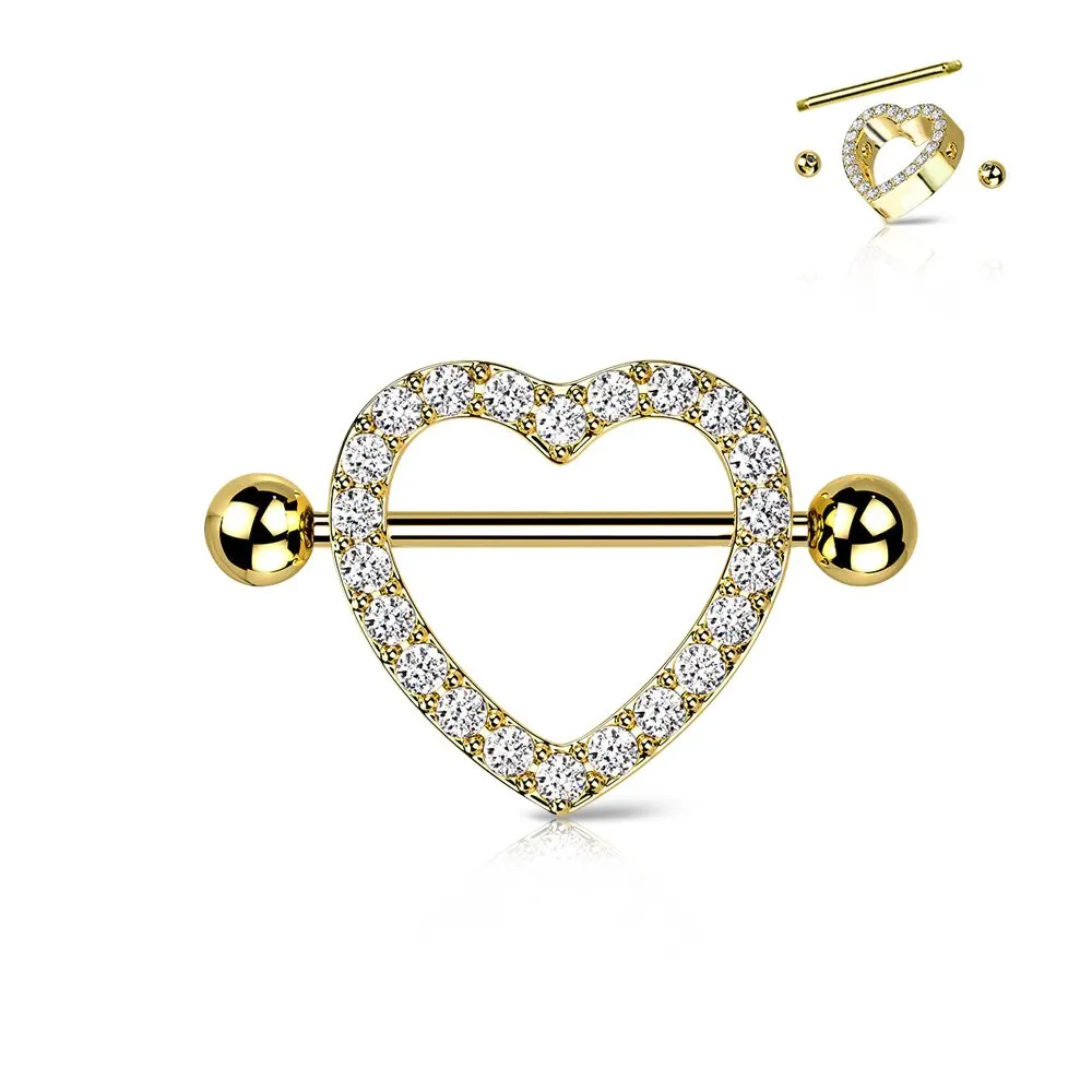 Scudo per Capezzolo a Cuore con Pietre