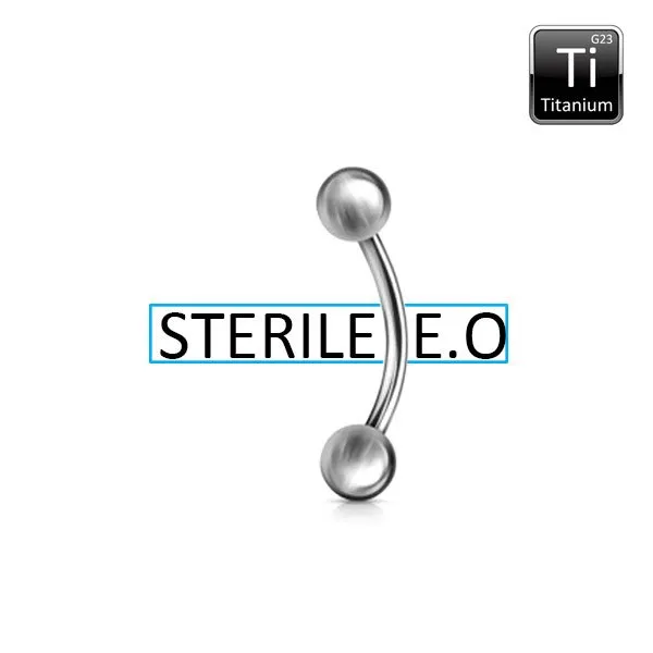 Barra curva sterile in titanio MISURA  1.2 X 8 X 3 MM 