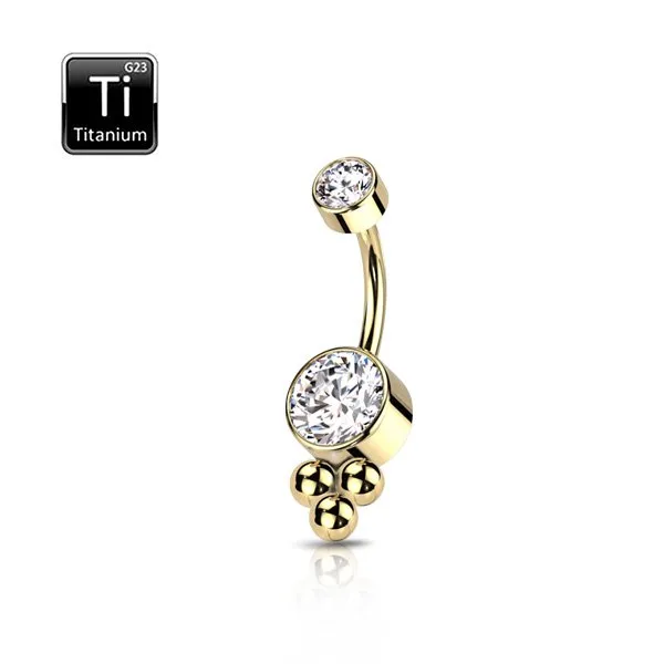 Piercing Ombelico con Pietre in Titanio