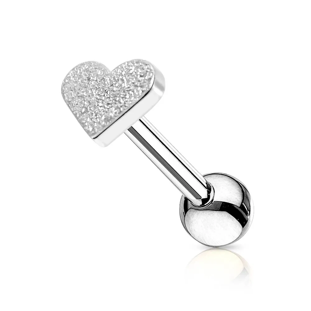 Piercing Helix di Acciaio con Cuore COLORE ARGENTO 