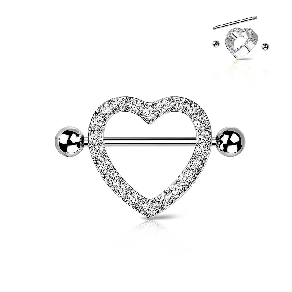 Scudo per Capezzolo a Cuore con Pietre