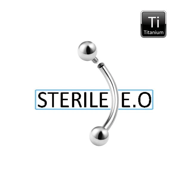 Barra curva filettatura interna sterile in titanio MISURA 1.2 X 10 MM