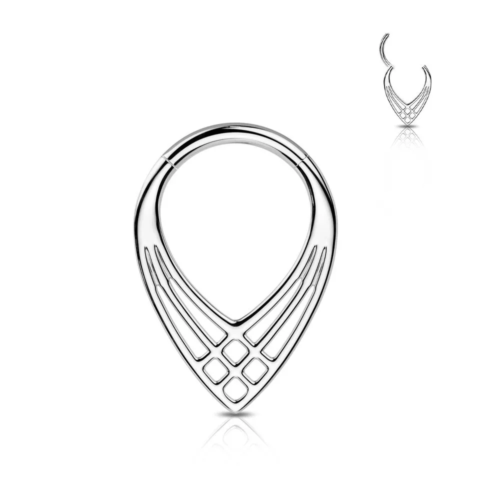 Segment Ring Zig Zag Chevron MISURA 1.2 X 10 MM COLORE ARGENTO 