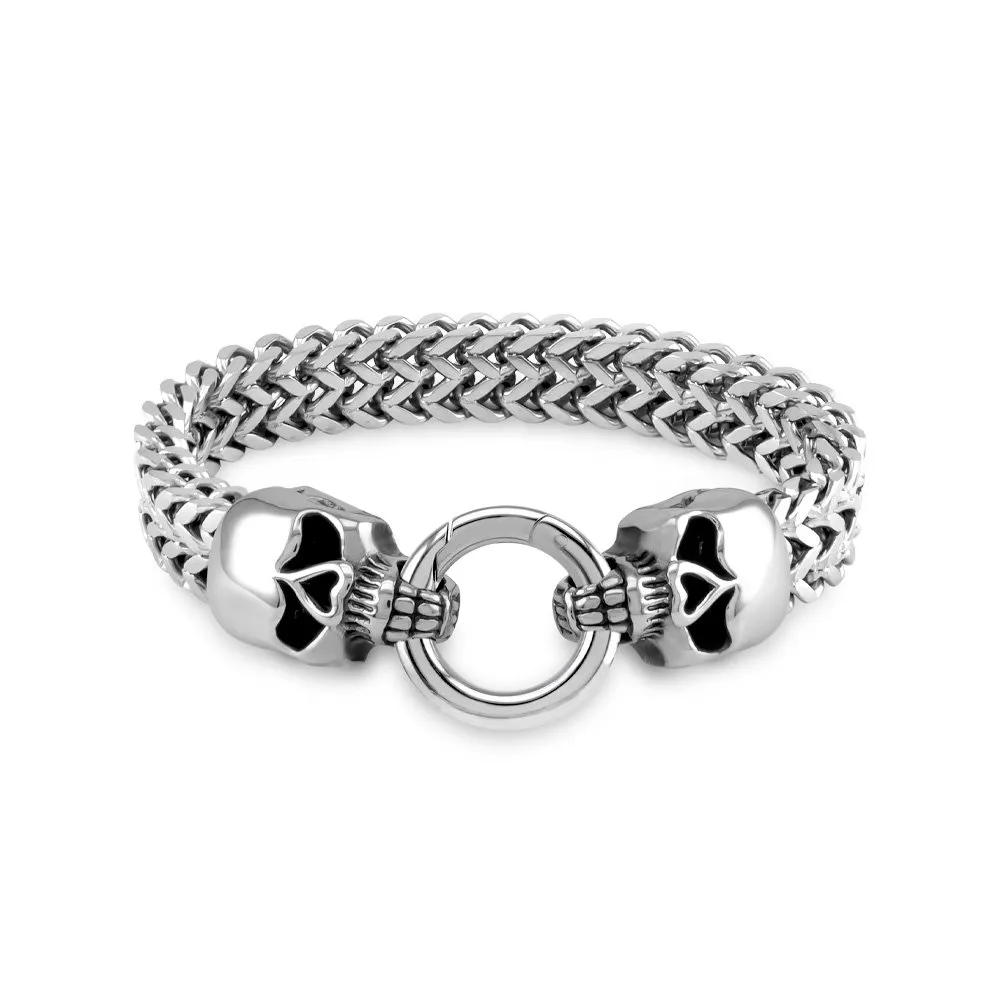 Bracciale con Teschio in acciaio 316L